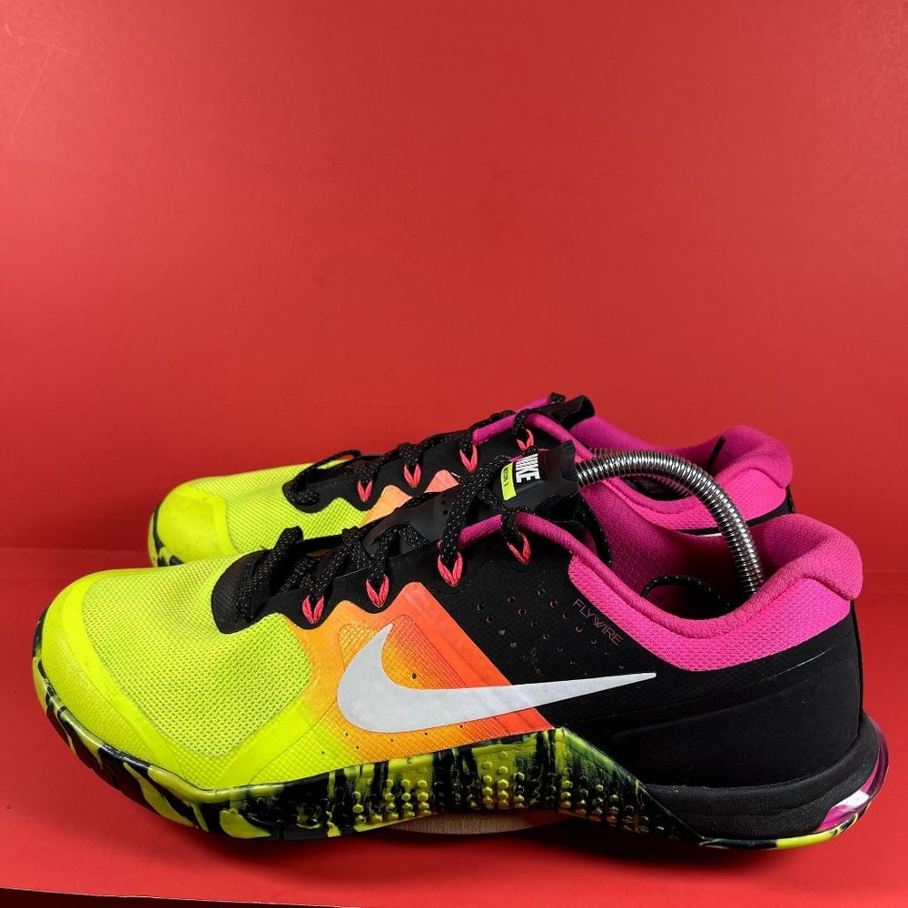 Nike Metcon 2 MultiColor Volt Running Trainers Shoes 819899-701 Men's Size 11.5 - Picture 5 of 12